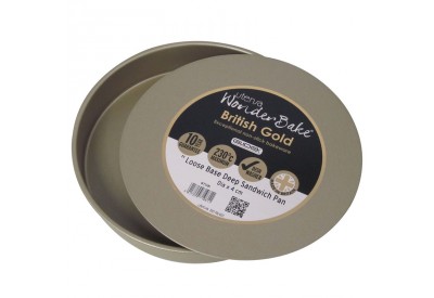 Utensa Wonder Bake British Gold Loose Base Deep Sandwich Pan (9" / 23cm x 4cm)